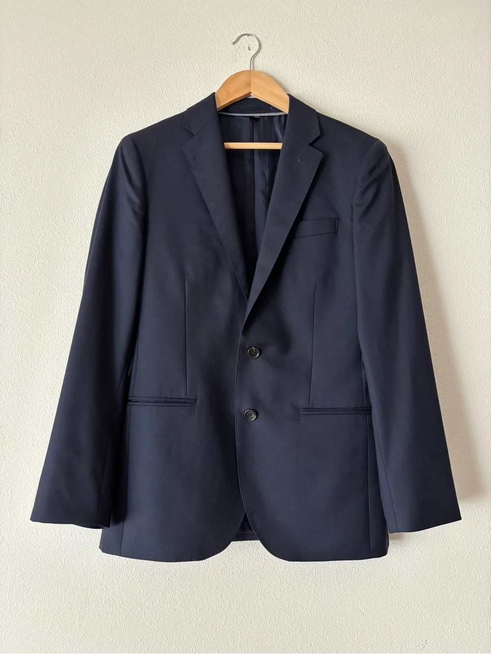 Loro Piana J. Crew Men's Ludlow Navy Blue 100% Italian Wool Blazer Jacket